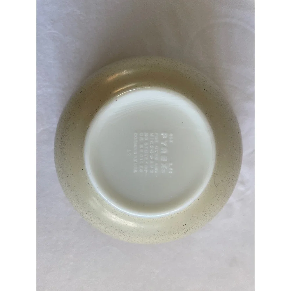 Pyrex Forest Fancies Mushroom Mixing Bowl Set‎ 401 403 Vintage Tan Speckled 2pc